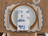 Folded Northport linen napkin featuring Eaton’s Neck Lighthouse and coastal Long Island motifs