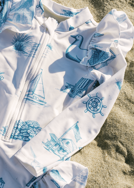 Hamptons & Montauk Baby Girls One-Piece Swimsuit - Oyster and Arrow