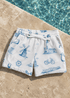 Hamptons & Montauk Boys' Swim Trunks - Oyster and Arrow