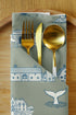 Huntington & Cold Spring Harbor Toile Napkins, Set of 4 - Oyster and Arrow