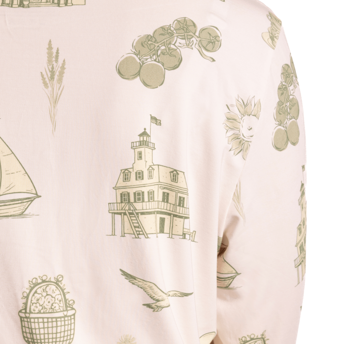 North Fork Toile Long Sleeve Bamboo Pajama Set - Oyster and Arrow