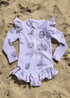 North Fork Toile UPF 50+ Baby Girls Swimsuit - Oyster and Arrow