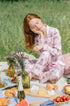 Roslyn & Sands Point Toile Long Sleeve Bamboo Pajama Set - Oyster and Arrow
